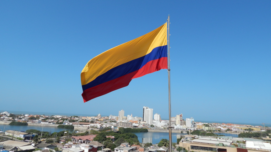 Die kolumbianische Flagge.
